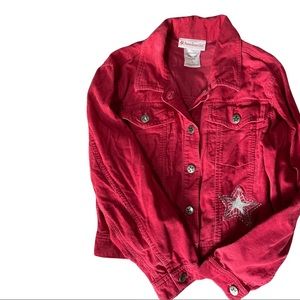 American Girl Rose Corduroy Star Jacket Size Small 100% cotton
